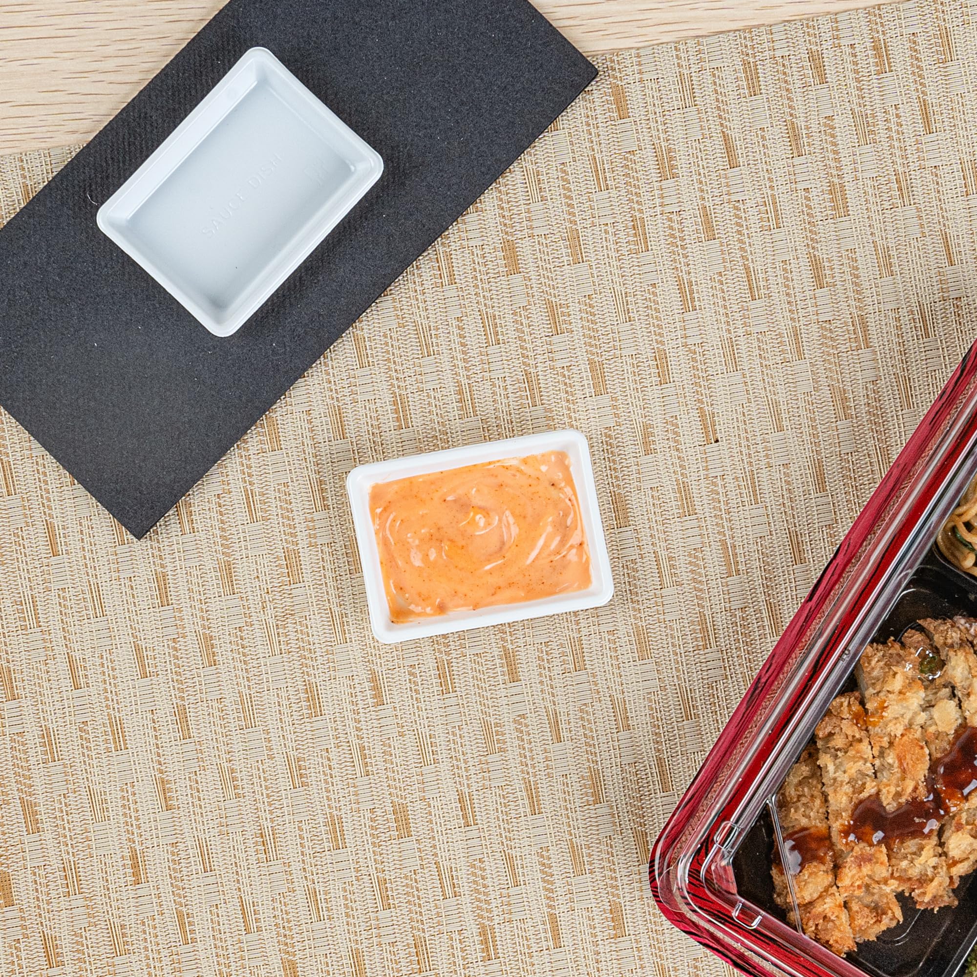 Restaurantware Plastic Condiment Cup 100 Count 1 Ounce Disposable Sauce Dish Miniature Sauce Holder Lightweight White