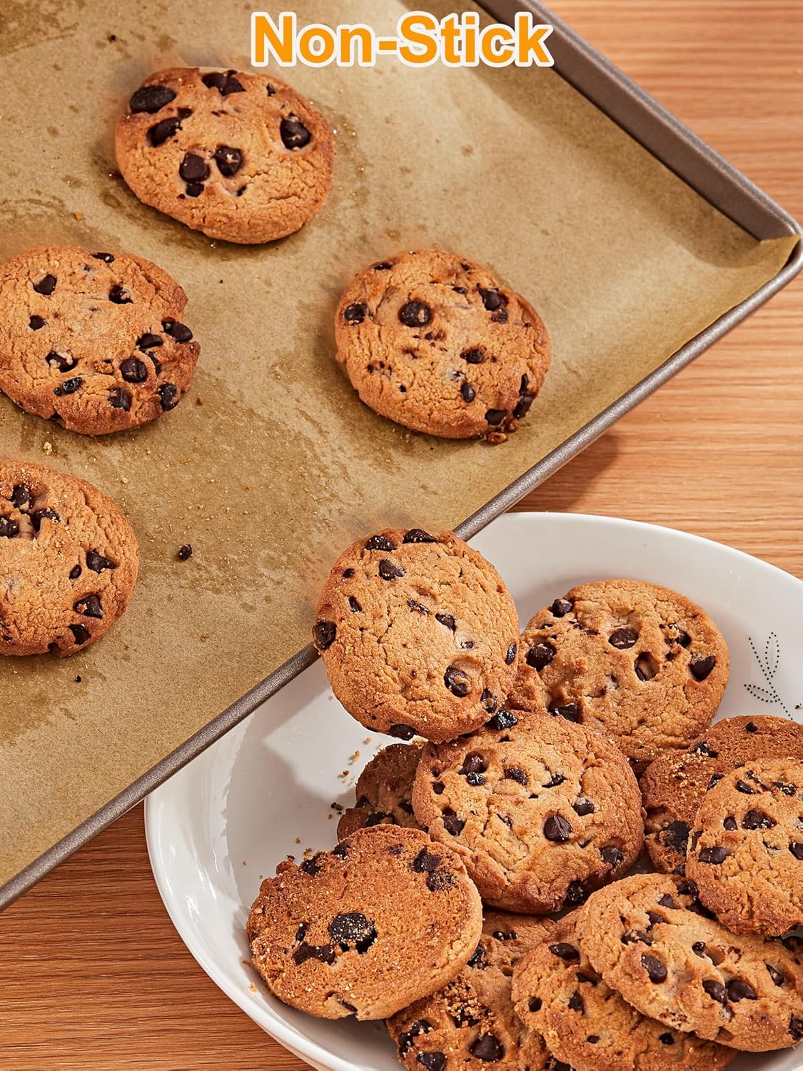 SMARTAKE Parchment Paper Roll - Non-Stick Baking Sheets with Slide Cutter | 12" x 300 ft, Heavy Duty