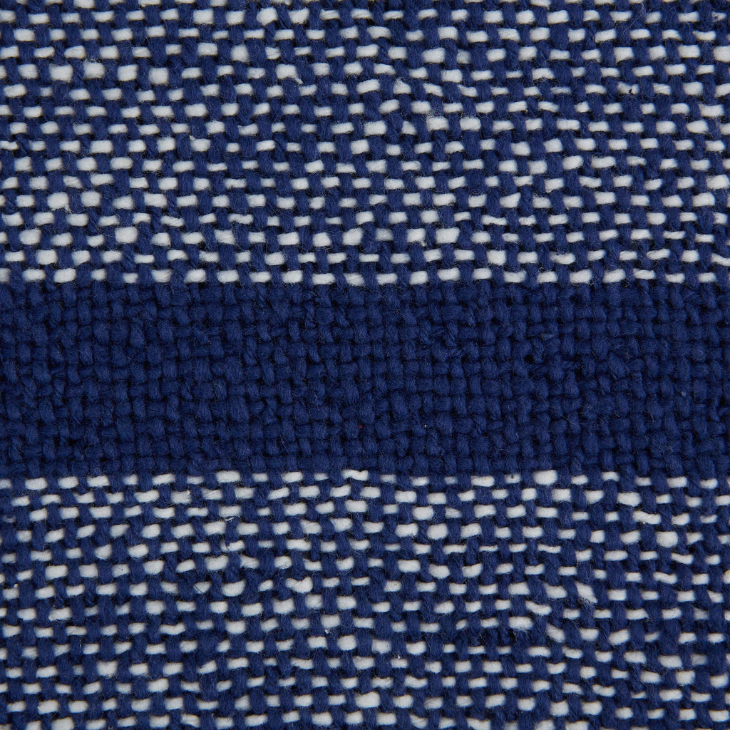 DII Navy Stripe Homespun Throw, 50x60 with 2.5" Fringe