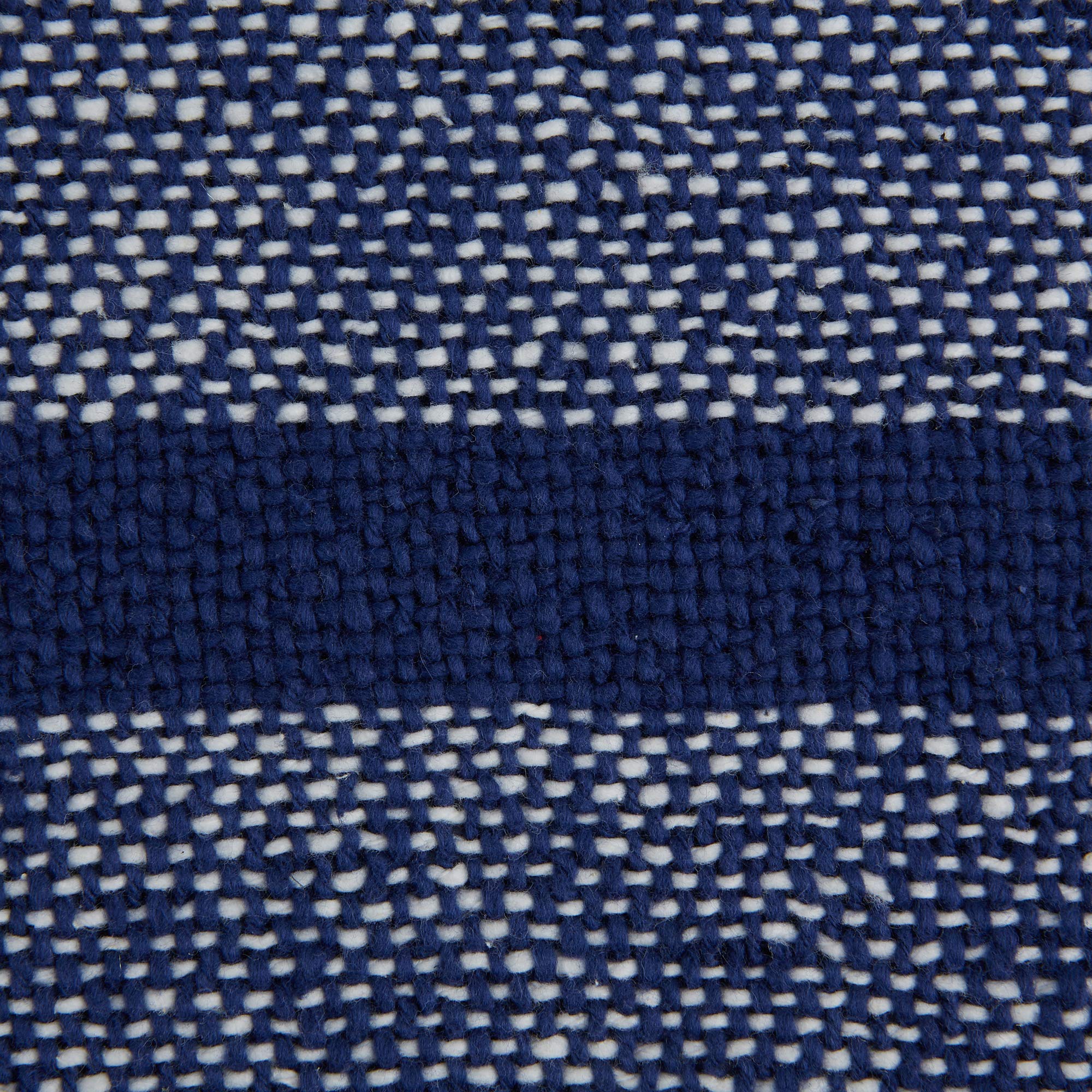 DII Navy Stripe Homespun Throw, 50x60 with 2.5" Fringe