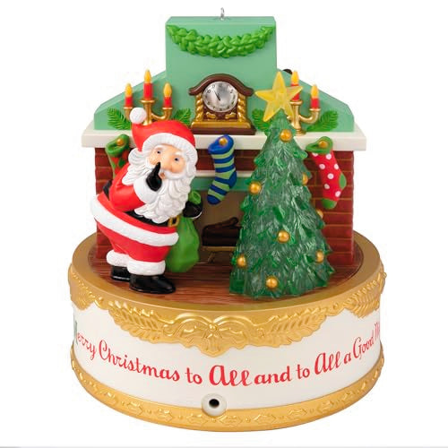 Night Before Christmas Light-Up Rotating Ornament with Sound - 2026 Variation