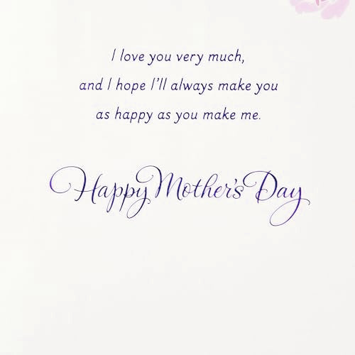 Hallmark Mother's Day Card for Wife with Purple Flowers and Glitter