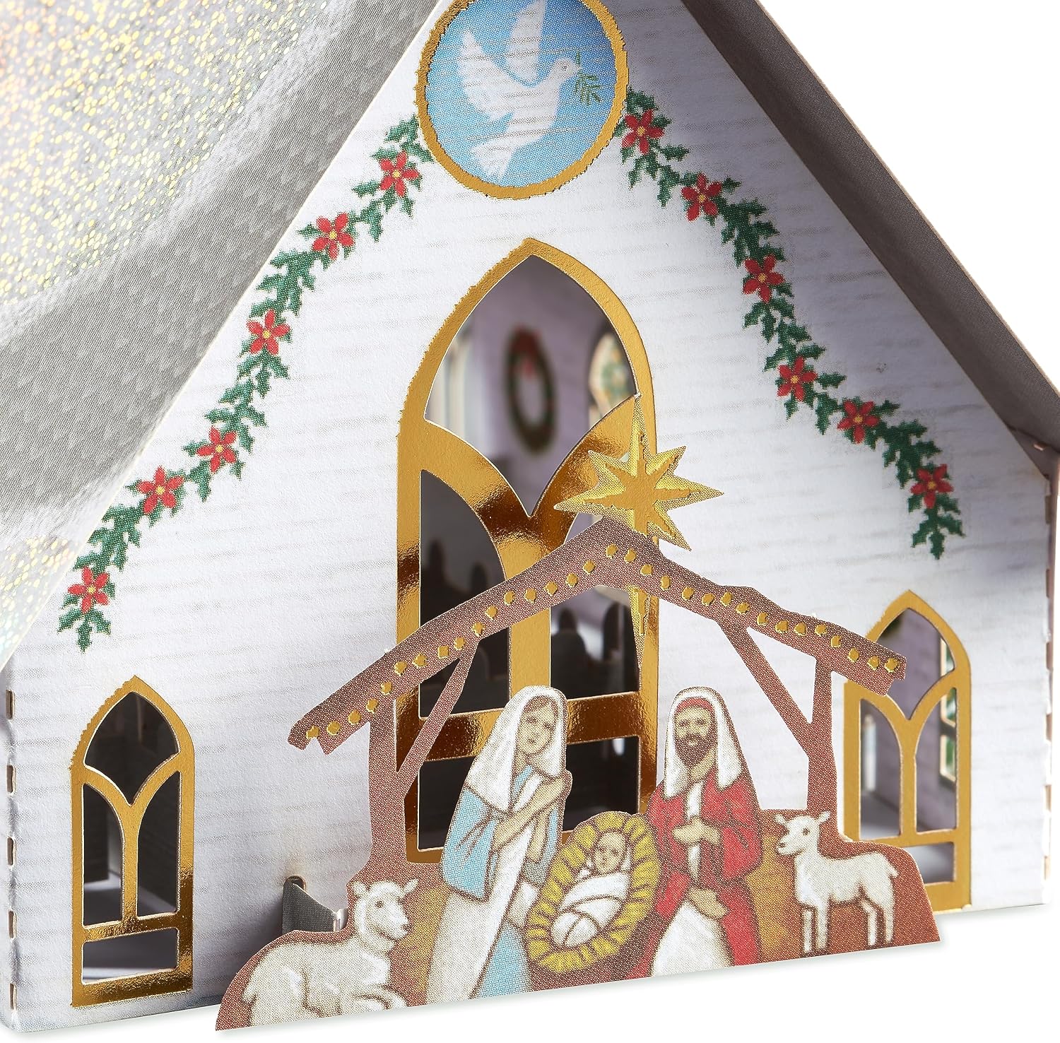 American Greetings Christmas Decoration - Magic Moments Church Design for Holiday Cheer