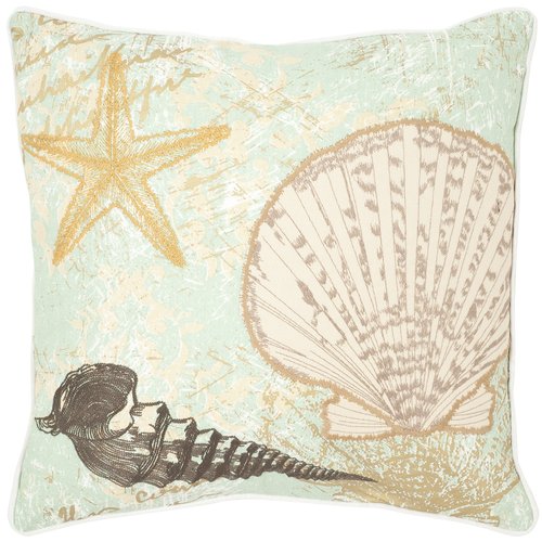 SAFAVIEH Pillows Collection Eve Decorative Pillow, 18-Inch, Sea Foam Green, Set of 2