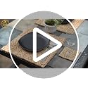 Water Hyacinth Square Placemats Set of 4 - Handmade Boho Rattan Table Decor