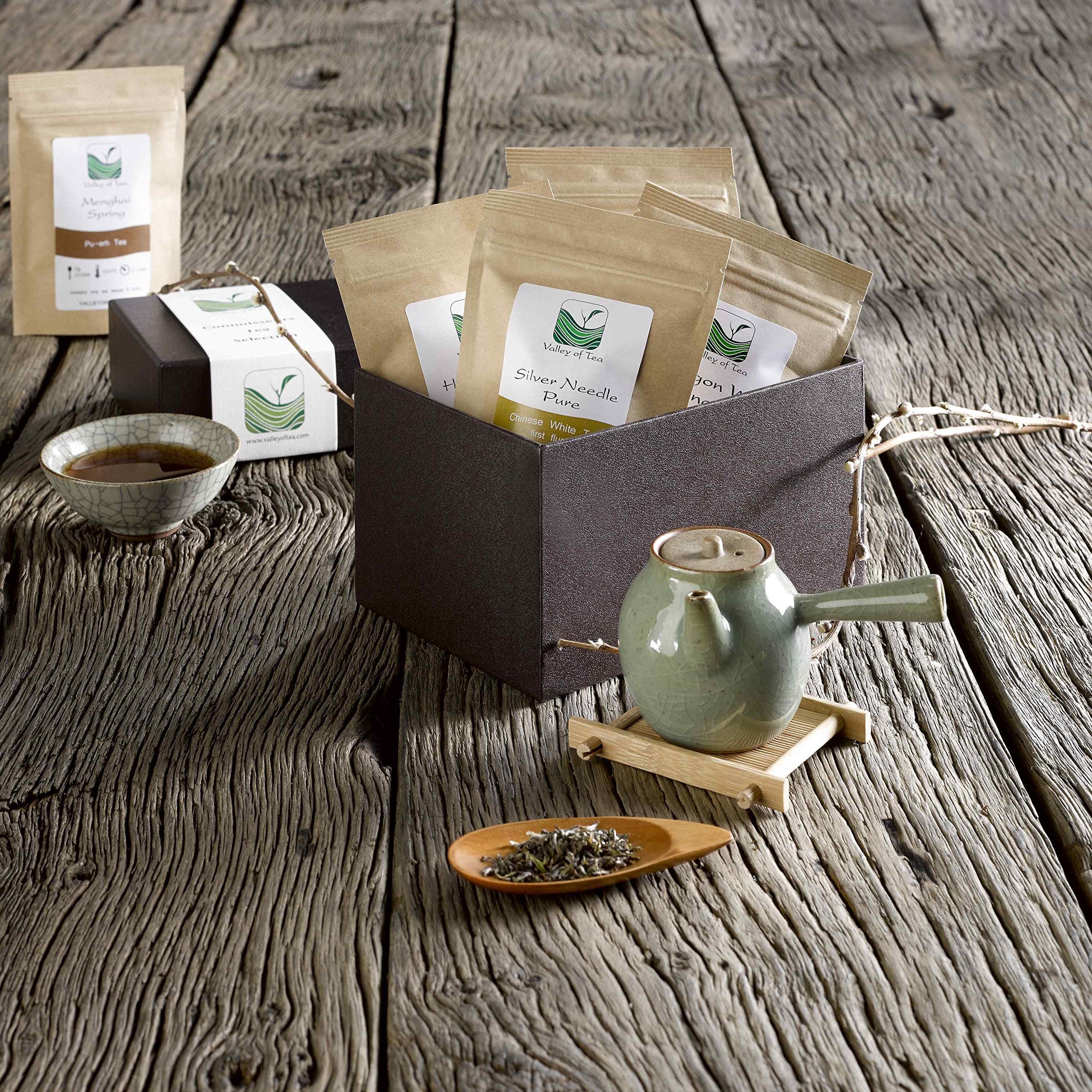 Tea Lovers Gift Basket Connoisseurs - Luxury Loose Leaf Tea Variety Pack - Specialty Teas Gift Box - Luxury Assortment of Tea Samplers - Samples Loose Leaf Tea Gift Set Tea Sampler Gift Set