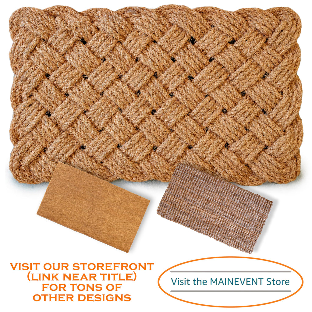 Rope Doormat 30x17 Inch, Woven Mat for Indoor and Covered Outdoor, Welcome Mat