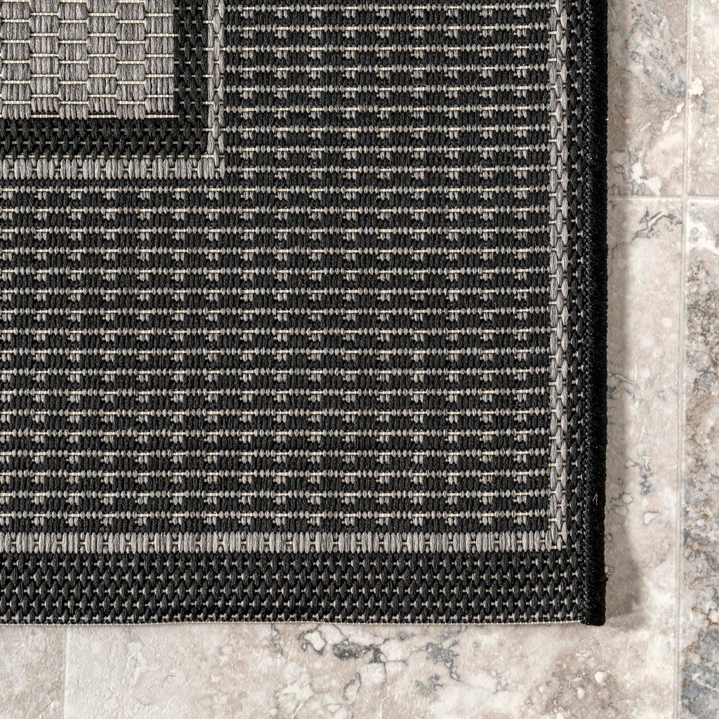 nuLOOM 3' x 4' Outdoor Performance Area Rug, OEKO-TEX Certified, Weather Resistant, High Traffic, Patio, Balcony, Outside, Gris Grey