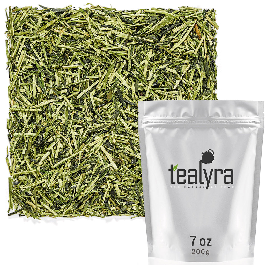 Tealyra - Premium Kukicha Twig Kabuse - Japanese Green tea - Loose Leaf Tea - Mild Slightly Nutty Flavour - High Level of Antioxidants - Caffeine Level Low - 200g