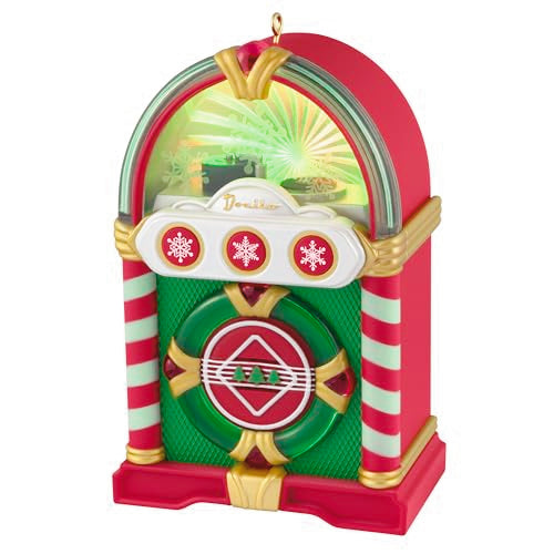 Jolly Jukebox Christmas Ornament - Musical Light-Up Holiday Decor