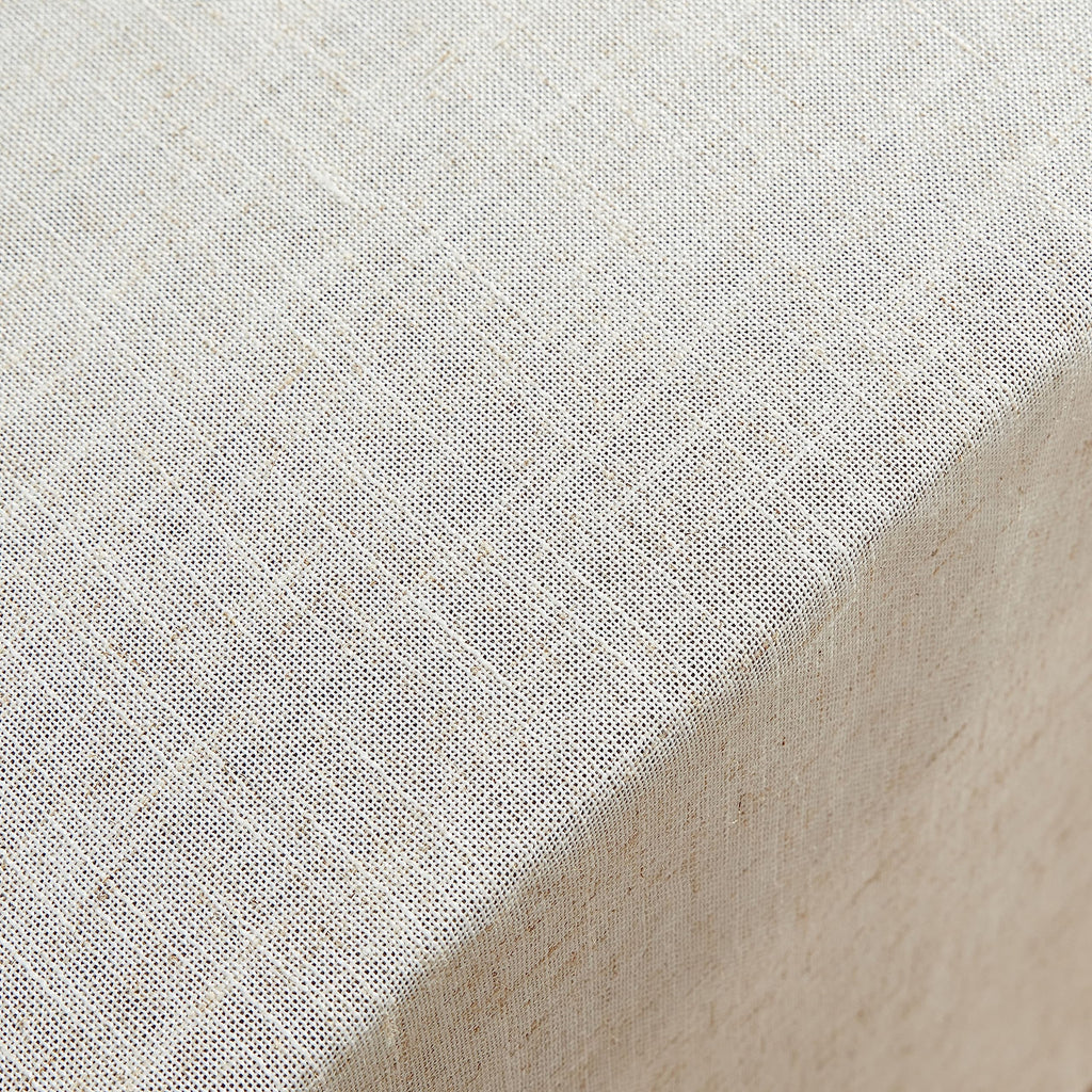 Laura Ashley Dothan Luxury Linen Blend Tablecloth for Formal Dining, Holiday, Wedding or Party, 60" x 120", Taupe