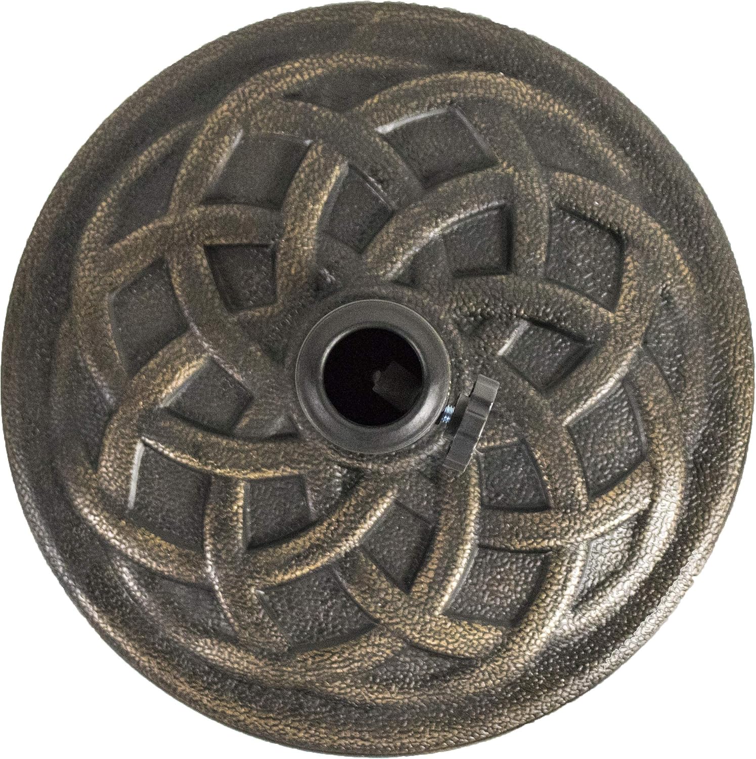 Backyard Expressions Umbrella Base - 21 Pound Heavy-Duty Design in Elegant Bronze Finish