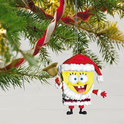 Hallmark Keepsake Christmas Ornament 2023, Nickelodeon SpongeBob SquarePants Santa, TV Show Gifts