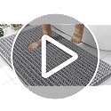 OLANLY 24" x 16" Grey Chenille Bath Rug - Soft, Absorbent Non-Slip Mat