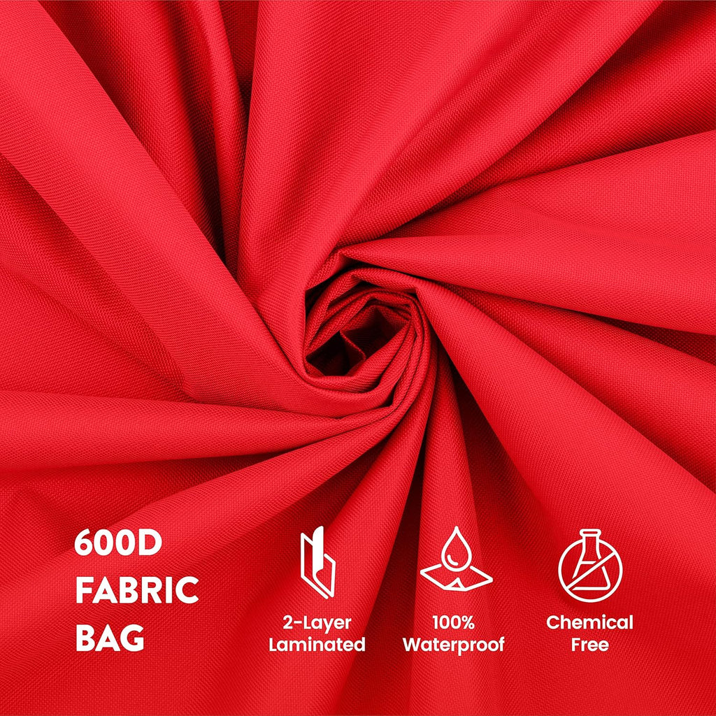 ZOBER Christmas Wreath Storage Container - 24 Inch Wreath Bag for 2 Wreaths | Durable 600D Oxford Fabric, Red