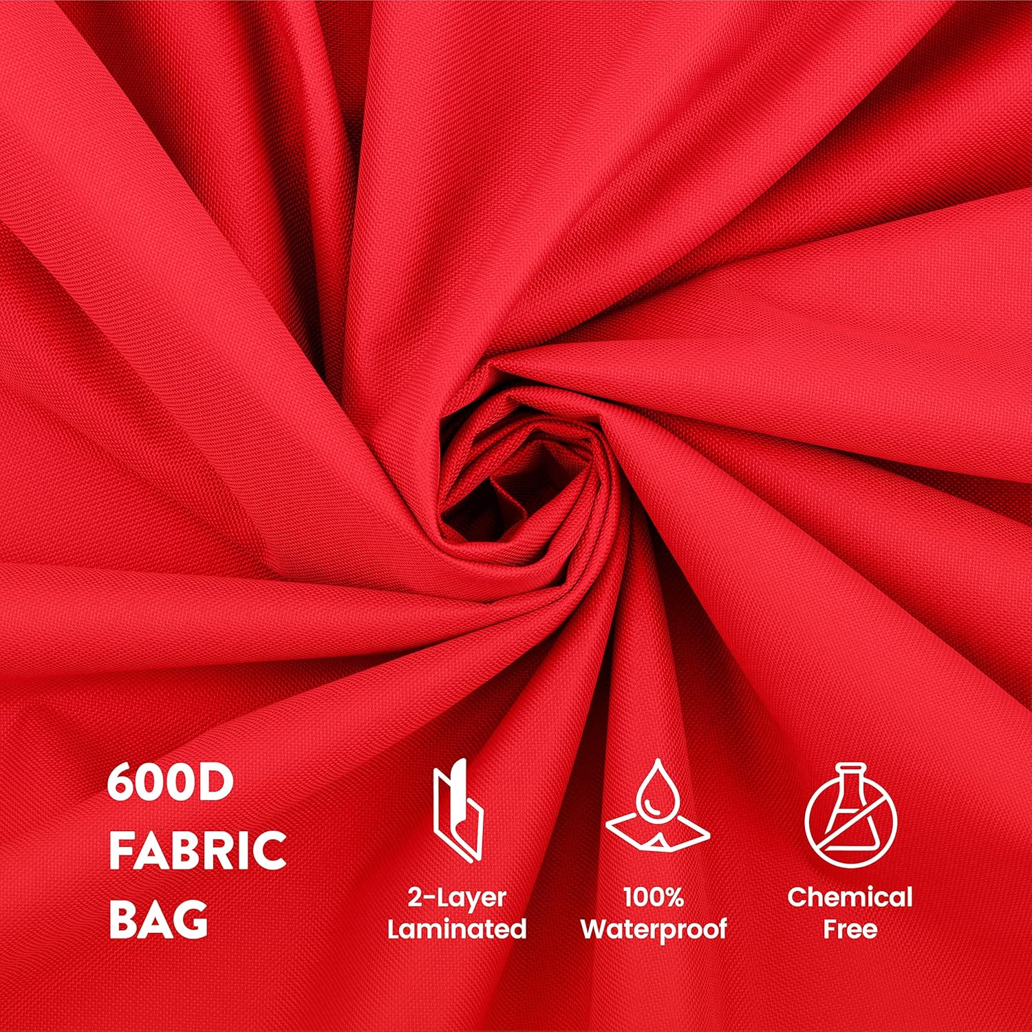 ZOBER Christmas Wreath Storage Container - 24 Inch Wreath Bag for 2 Wreaths | Durable 600D Oxford Fabric, Red