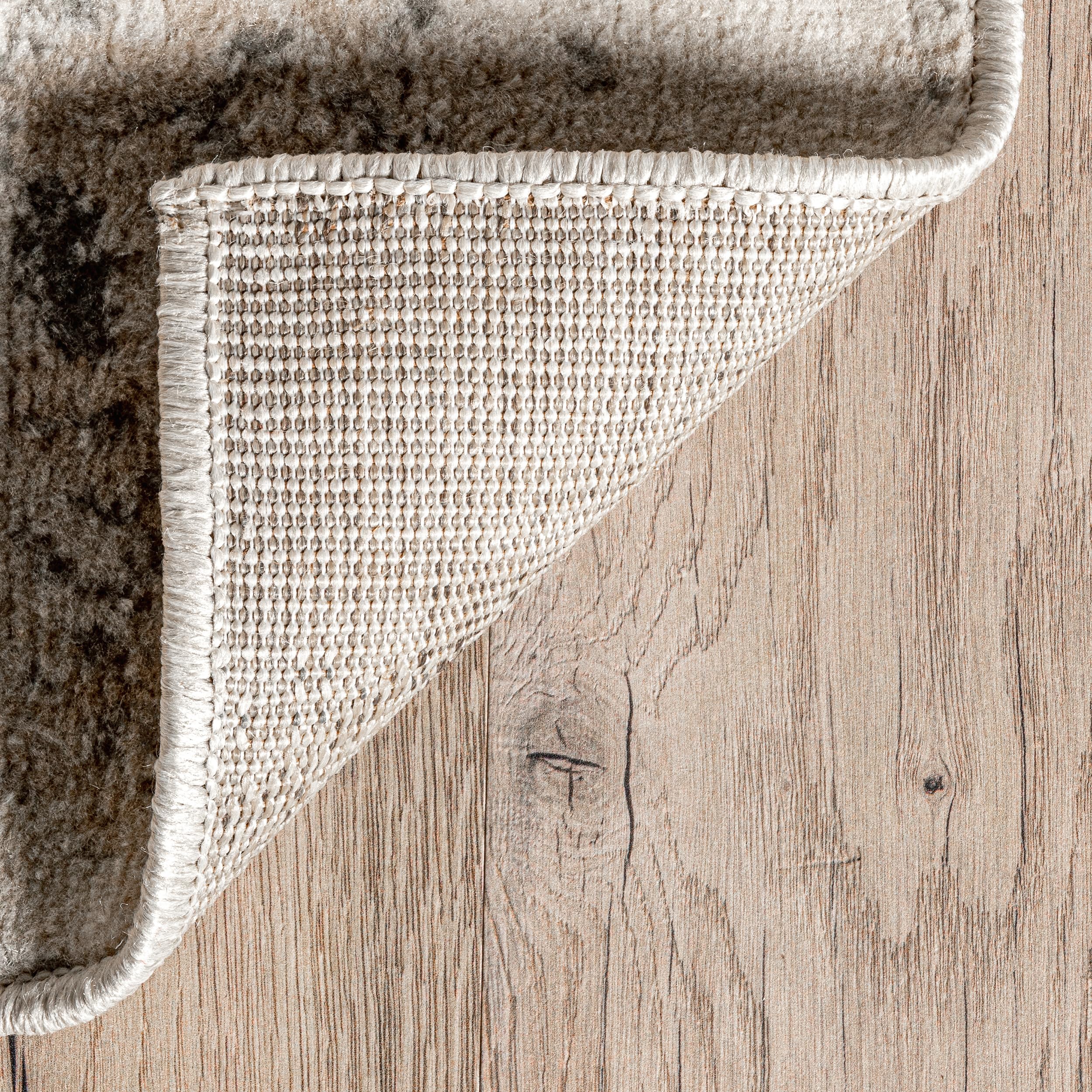Nuloom Freja Beige/Ivory, 6'7" x 9' Oval, Distressed Floral, Soft and Cozy, High Traffic, Stain Resistant, Easy Clean, Durable Area Rug for Bedroom, Living Room, Dining Space, Den, Foyer, Entryway