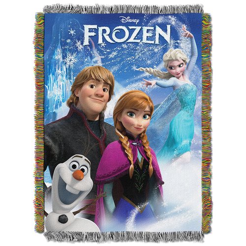 Northwest Frozen Woven Tapestry Throw Blanket, 48" x 60", Frozen Day
