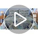 Queen Christmas Quilt Set with Tree Plaid Pattern - 7 Pieces Winter Bedding - Variation: Christmas Trees 1