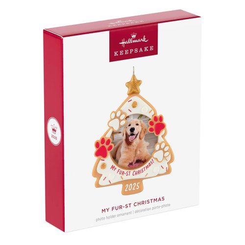 Hallmark Keepsake Christmas Ornament 2025, My Fur-st Christmas 2025 Photo Frame, Pet Gifts