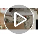 Christmas Kitchen Rugs Set of 2 - Holly Berry Poinsettia Burlap Mats, 17x29 & 17x47 Inches