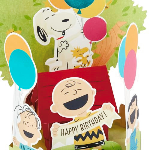 Hallmark Peanuts Pop Up Birthday Card - Snoopy & Charlie Brown Diorama