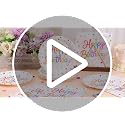 Happy Birthday Floral Paper Plates & Napkins Set - 50 Pcs