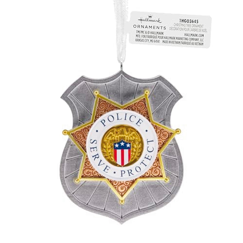 Hallmark Police Badge Christmas Ornament - Law Enforcement Gift