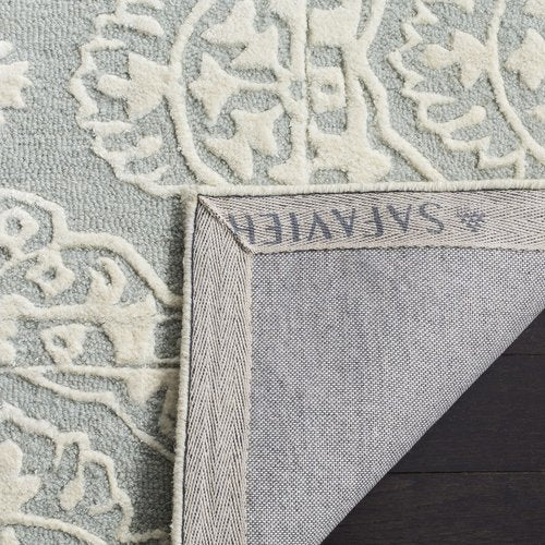 SAFAVIEH Bella Collection 2'3" x 7' Grey/Ivory BEL134B Handmade Premium Wool Runner Rug