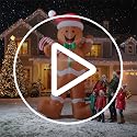 12FT Lighted Inflatable Gingerbread Man Christmas Yard Decor Outdoor Holiday Display