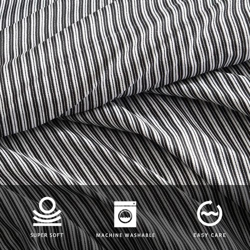 Kenneth Cole - Queen Sheet Set, Super Soft Wrinkle-Resistant Bedding with Bonus Pillowcases, Striped Home Decor, Oeko-Tex Certified (Twill Stripe Texture Black, Queen)
