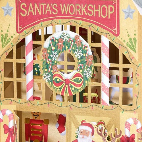 American Greetings Christmas Decoration - Magic Moments Santa's Workshop Design