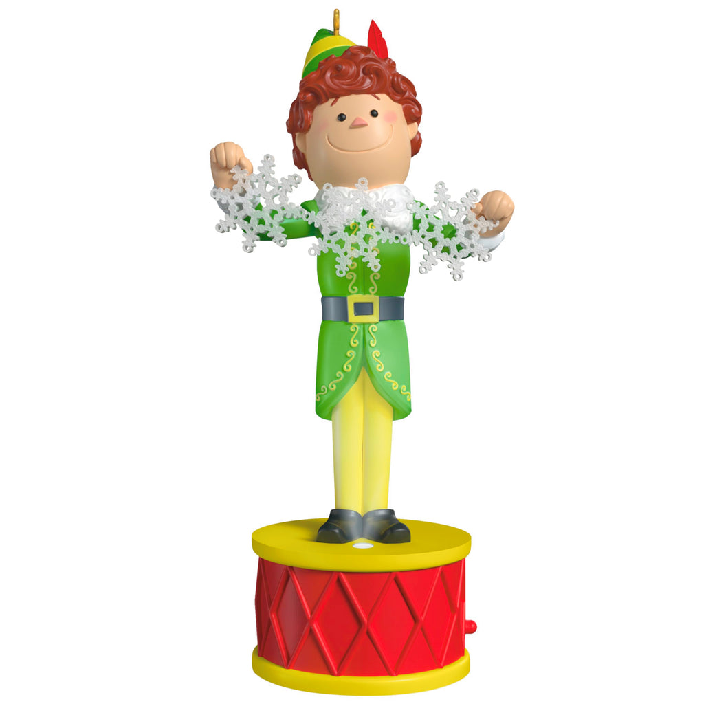 Hallmark Keepsake Christmas Ornament, Elf Collection Buddy the Elf with Light and Sound, Christmas Movie Gifts