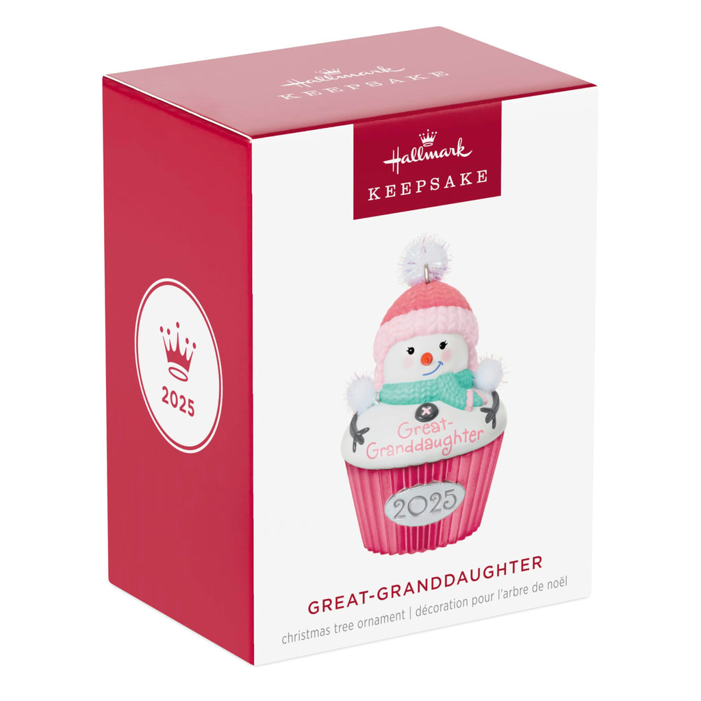 Hallmark Keepsake Christmas Ornament, Great-Granddaughter Cupcake 2025