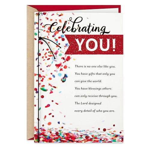 Hallmark DaySpring Religious Birthday Card Celebrating You - Inspirational Greeting Card for Friends & Family