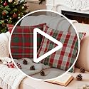 Christmas Plaid Pillow Covers 18x18 Inch Set of 2 - Vintage Tartan