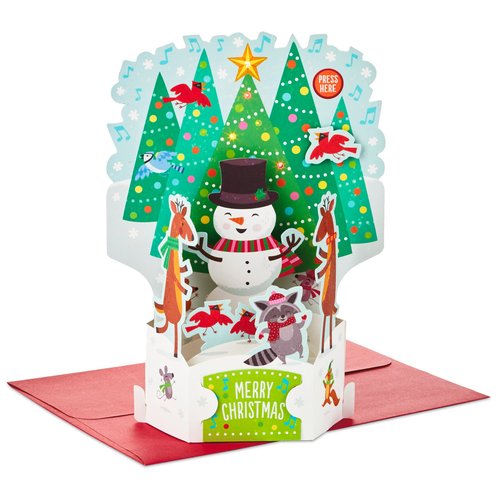 Hallmark Paper Wonder Pop Up Christmas Card with Lights and Music (Plays Rockin' Around the Christmas Tree)