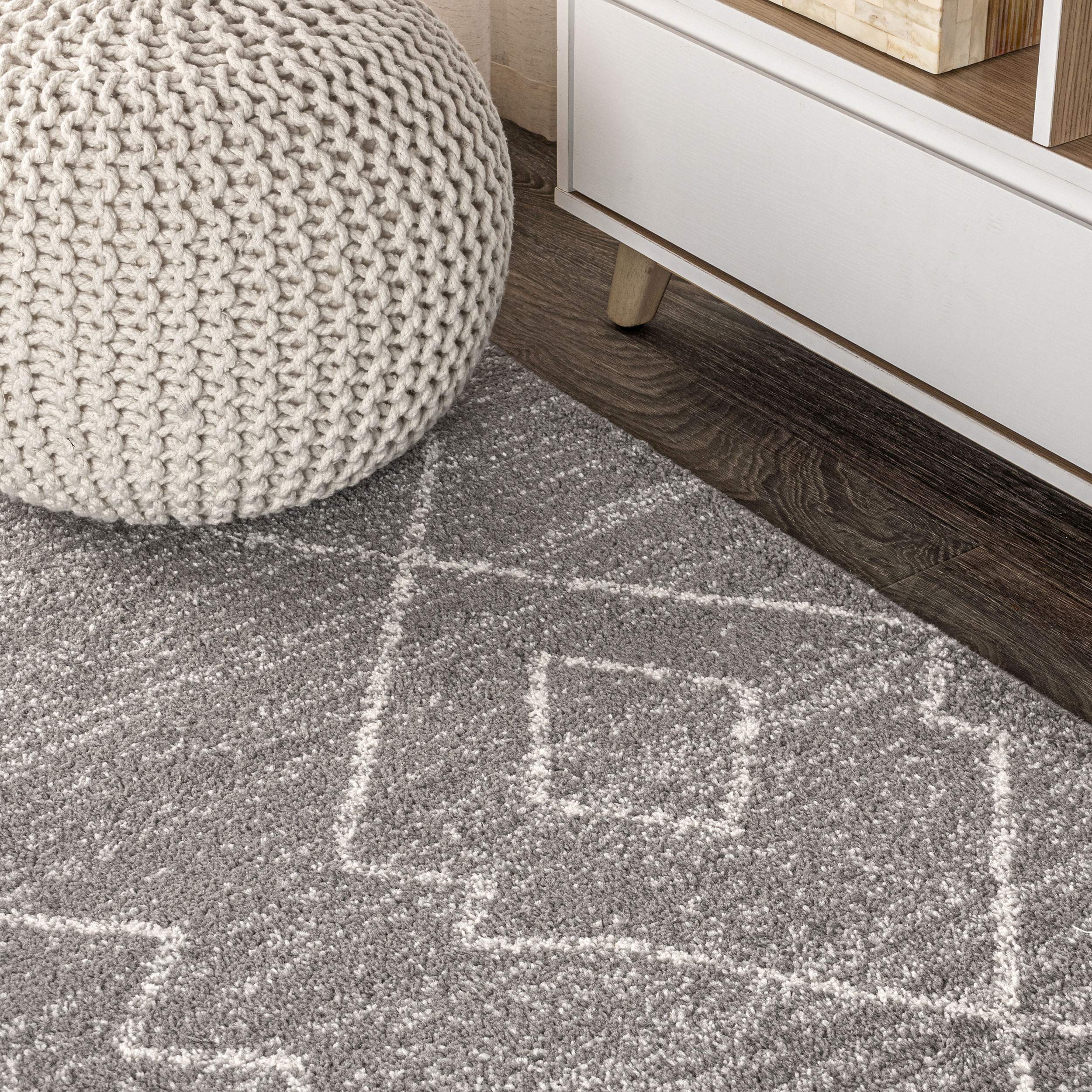 JONATHAN Y Alia Moroccan Beni Souk Gray/Cream Indoor Area Rug, 3x5, Bohemian, Scandinavian, Easy-Cleaning for Living Room, Bedroom, Kitchen, Pet Friendly, Non-Shedding (MOH202B-3)