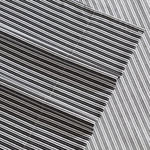 Kenneth Cole - Queen Sheet Set, Super Soft Wrinkle-Resistant Bedding with Bonus Pillowcases, Striped Home Decor, Oeko-Tex Certified (Twill Stripe Texture Black, Queen)