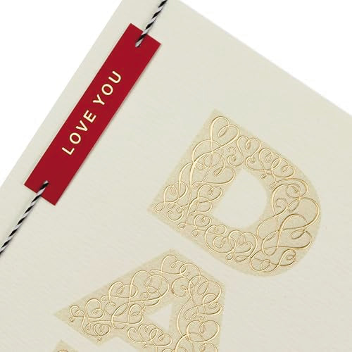 Hallmark Valentine's Day Card for Dad with Gold Scrolls