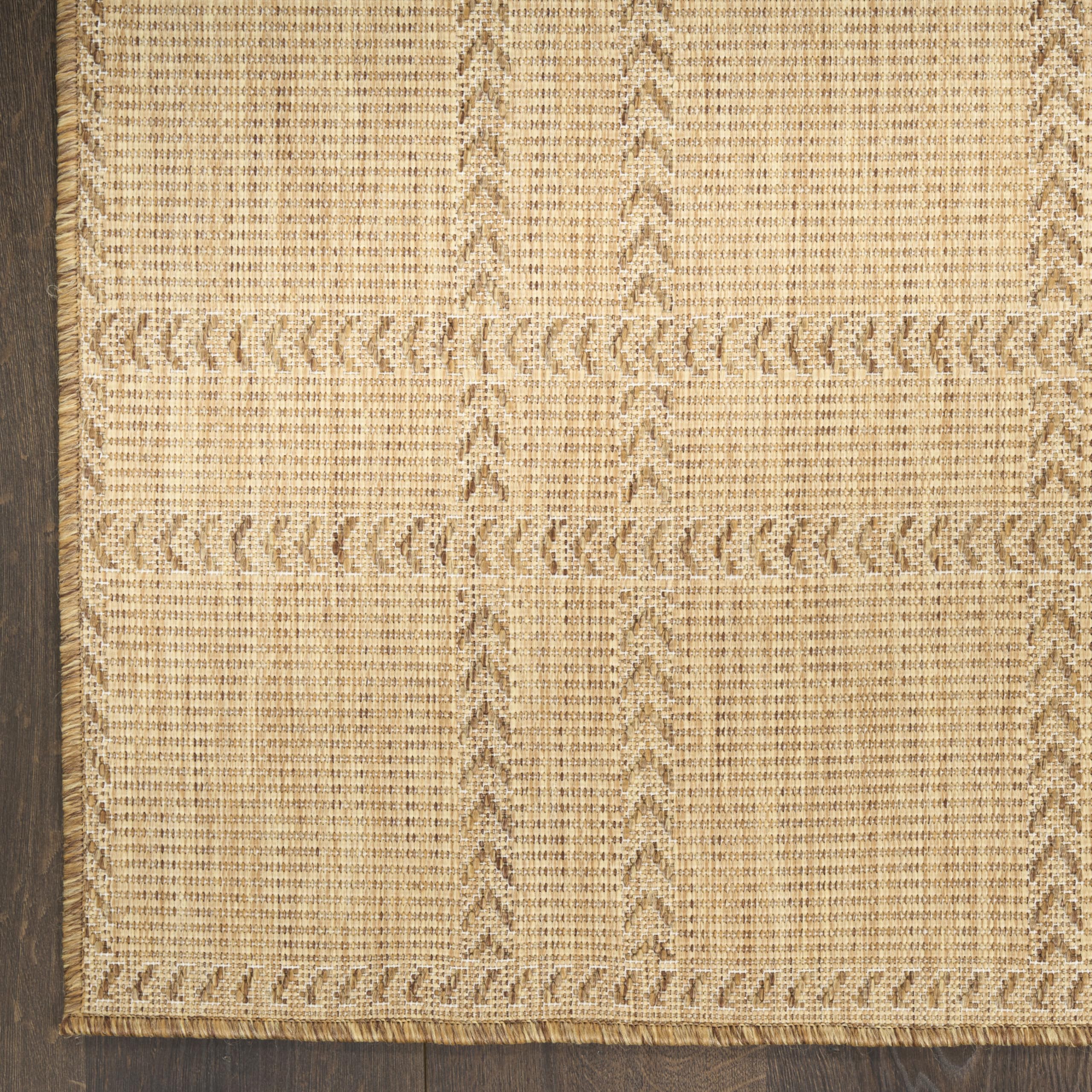 Nourison Home Horizon Indoor/Outdoor Natural 4' x 6' Area Rug - Easy Clean, Non Shedding, Bed Room, Living Room, Dining Room, Kitchen (4' x 6')
