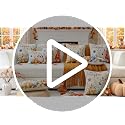 Artscope Fall Pumpkin Throw Pillow Covers - Set of 2, 18" x 18" Orange