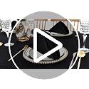 Black Cloth Napkins Set of 6 - 18x18 Washable Polyester Napkins