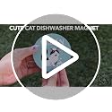 Double-Sided Clean Dirty Dishwasher Magnet with Cute Cat Design