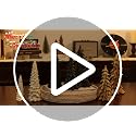 Golden Resin Christmas Trees Set of 2 Indoor Holiday Decor