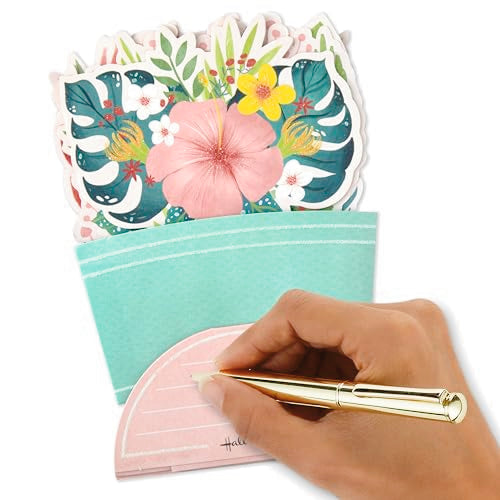 3D Pop-Up Tropical Flower Bouquet Card by Hallmark Paper Wonder