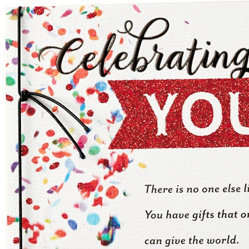 Hallmark DaySpring Religious Birthday Card Celebrating You - Inspirational Greeting Card for Friends & Family