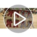 Christmas Buffalo Plaid Bow with Pine Needles Set - Red & Black Variation