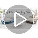 OTHEX 3-Pack Clear Plastic Soap Dishes with Raised Ridges for Bathroom & Kitchen