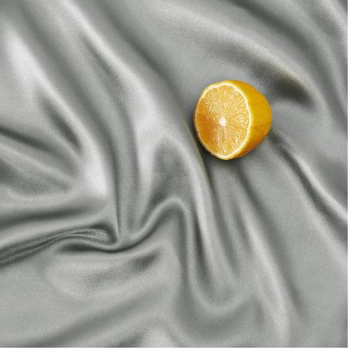 Bedsure Silver Grey Satin Pillowcase - Luxurious Hair & Skin Care | Queen Size Bundle